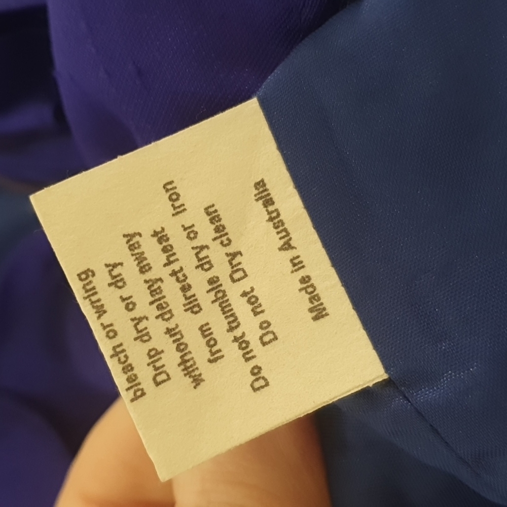 Nina Maya Size 8 Silk Dress Blue Purple - Picture 8 of 10